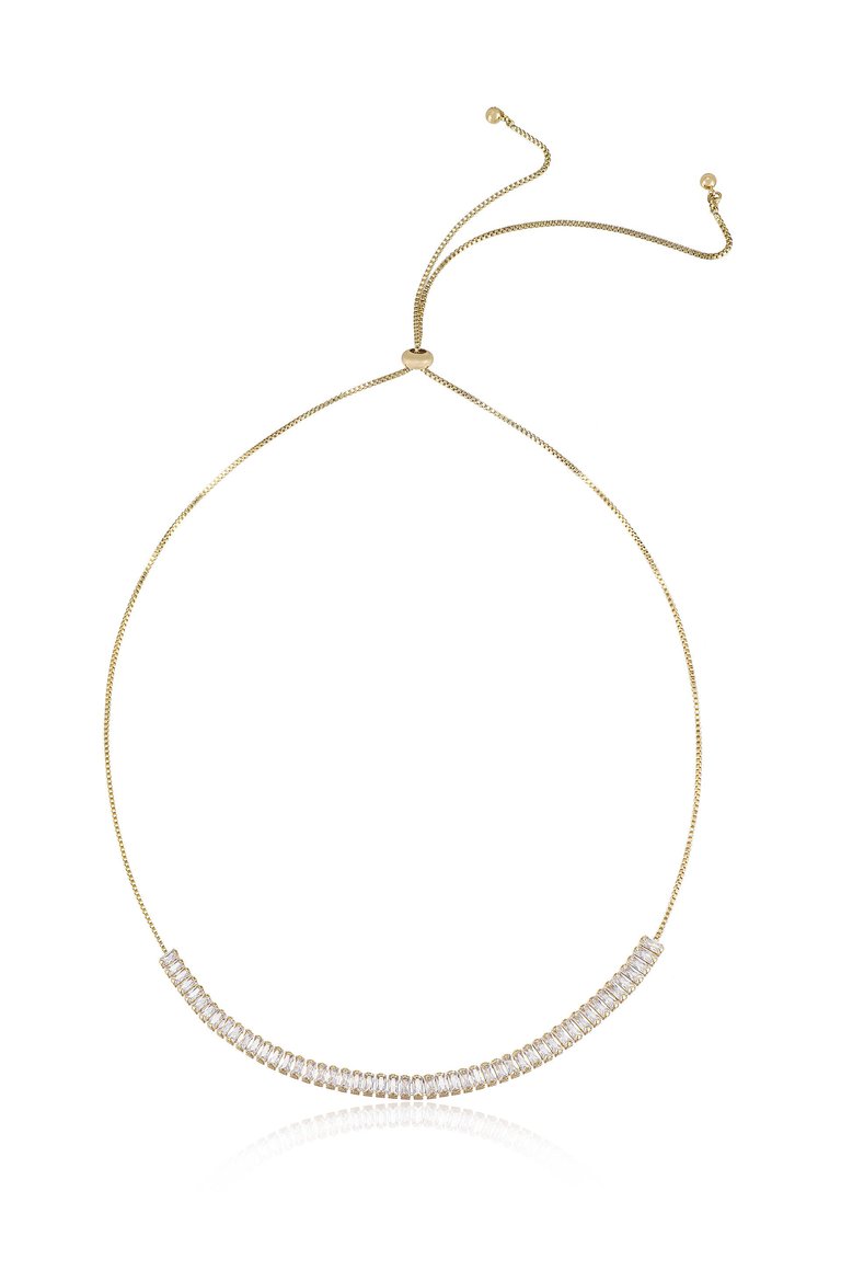 Delicate Crystal Statements 18k Gold Plated Adjustable Necklace - Gold