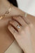 Delicate Daisy Crystal 18k Gold Plated Ring Set