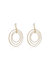 Disco Crystal Ring 18k Gold Plated Earrings