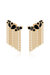 Dolled Up Three-In-One 18k Gold Plated Ear Crawlers - Black Crystals