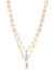 Double Layered Crystal Pendant Necklace - Gold