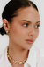 Double Piercing Bezel Crystal Dangle Earrings