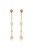 Earth Stone Dangle Drop Earrings - 18k Gold Plated