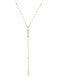 Elegant Freshwater Pearl and 18k Gold Plated Lariat Necklace - 18k Gold Plated