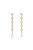 Elegantly Modern Crystal And Pearl 18k Gold Plated Dangle Earrings