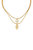 Eternal Love 18k Gold Plated Layered Chain Necklace