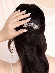 Ethereal Pearl Leaf Hair Comb