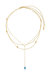 Evil Eye Layered 18k Gold Plated Lariat Necklace Set