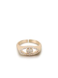 Eyes On You 18k Gold Plated Crystal Ring - 18K Gold