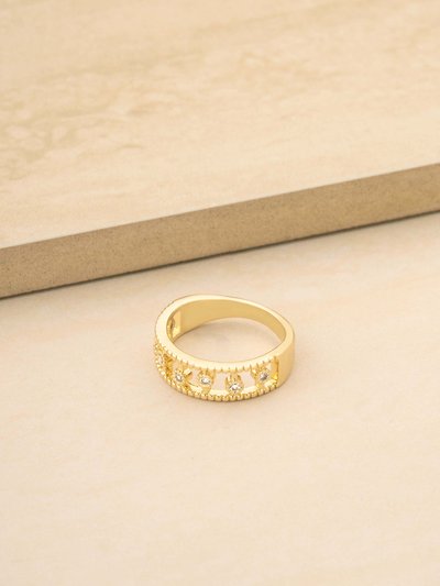 Ettika Femme Crystal Dotted 18k Gold Plated Ring product