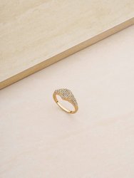 Femme Fatale Crystal 18k Gold Plated Ring - Gold
