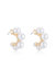 Five Point Pearl 18k Gold Plated Hoop Earrings
