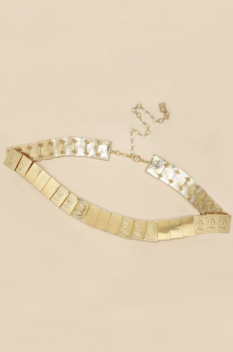 Flat Gold Bar Belt