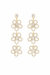 Flower Power Triple Drop Earrings - Gold