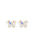 Flutter Away Crystal 18k Gold Plated Earrings