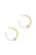Golden Ball, Pearl, and Crystal 18k Gold Plated Hoops - Gold