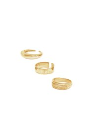 Golden Glow 18k Gold Plated Ring Set - Gold