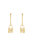 Golden Hoop 18k Gold Plated Earrings with Star Lock Charm