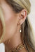 Golden Hoop 18k Gold Plated Earrings with Star Lock Charm - 18k Gold Plated