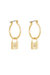 Golden Hoop 18k Gold Plated Earrings with Star Lock Charm