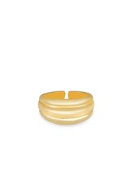 Golden Memory 18k Gold Plated Adjustable Ring - Gold