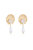 Golden Seashell Pearl Drop 18k Gold Plated Earrings