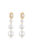 Graduating Pearl 18k Gold Plated Dangle Earrings