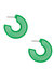 Green Daydreamin' 18k Gold Plated Hoop Earrings - Green