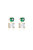 Green Velveteen 18K Gold Plated Drop Earrings