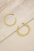 Hammered 18k Gold Plated Hoop Earrings