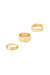Hammered 18k Gold Plated Ring Set