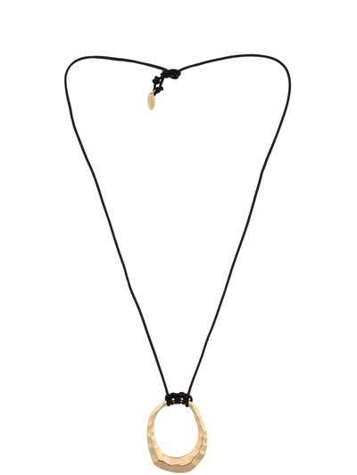 Ettika Hammered Golden Loop Pendant Necklace product