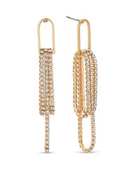 Hanging On 18k Gold Plated Crystal Dangle Earrings - Gold