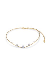 Hard Wired Princess Choker - Clear Crystals