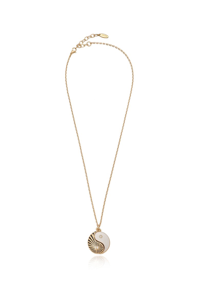 Harmony And Balance Hidden Message Locket Necklace - Gold