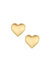 Heart Stud Earrings - Gold