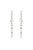 Ice Drop 18k Gold Plated Dangle Earrings - Clear Crystals