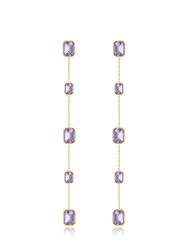 Iconic Crystal Dangle Earrings - Light Amethyst Crystals