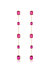 Iconic Crystal Dangle Earrings - Fuchsia Crystals