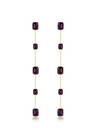 Iconic Crystal Dangle Earrings - Amethyst Crystals