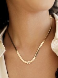 Initial Herringbone Necklace