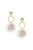 Inspired Blush Resin & 18k Gold Plated Dangle Earrings - Gold