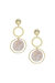 Inspired Blush Resin & 18k Gold Plated Dangle Earrings - Gold