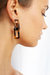 Interlocking Tortoise Resin Rectangle Earrings