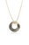 Iridescent Shell Circle Pendant Adjustable Necklace - Shell