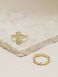 Island Vibes 18k Gold Plated Ring Set - Gold