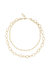 Large Links Double 18k Gold Plated Chain Necklace