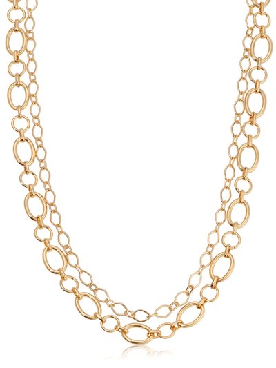 Ettika Large Links Double 18k Gold Plated Chain Necklace product