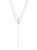 Layered Opal Lariat Necklace Set of 3 - Gold