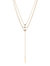 Layered Opal Lariat Necklace Set of 3 - Gold